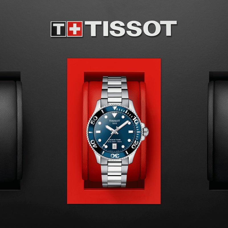 Tissot Seastar 1000 Lady Blue Dial Silver Steel Strap Watch For Women - T120.210.11.041.00 Buy Now By Tissot