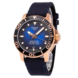 Tissot Seastar 1000 Powermatic 80 Blue Dial Blue Nylon Strap Watch for Men - T120.407.37.041.00 Buy Now By Tissot