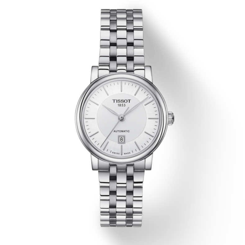 Tissot T Classic Carson Premium Silver Dial Silver Steel Strap Watch for Women - T122.207.11.031.00 Buy Now By Tissot