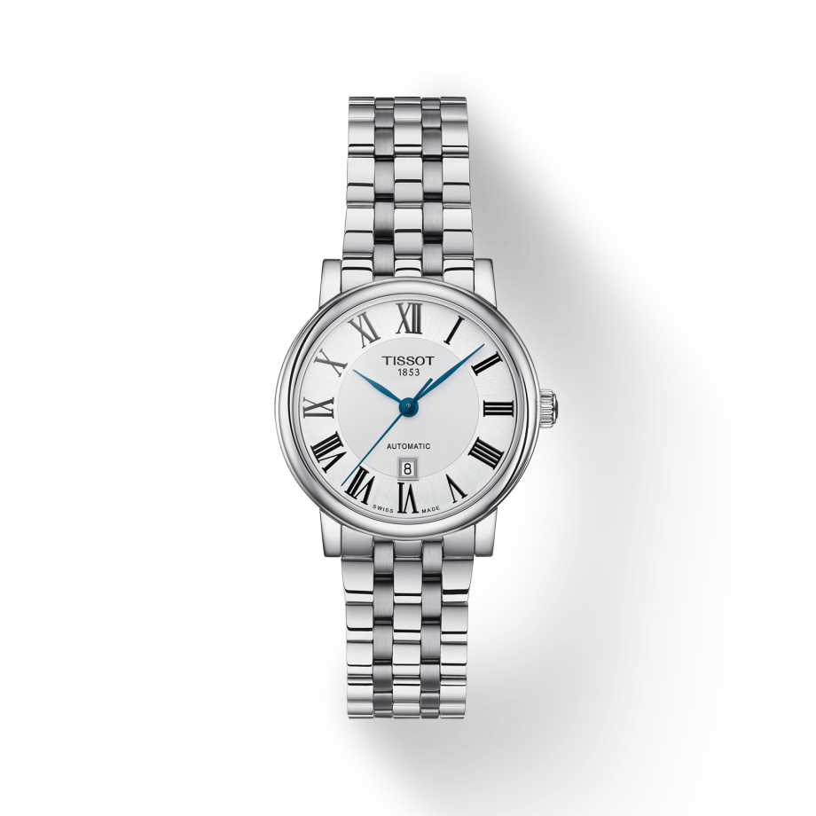 Tissot T Classic Carson Premium Automatic Lady Silver Dial Silver Steel Strap Watch for Women - T122.207.11.033.00 Buy Now By Tissot