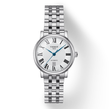 Tissot T Classic Carson Premium Automatic Lady Silver Dial Silver Steel Strap Watch for Women - T122.207.11.033.00 Buy Now By Tissot