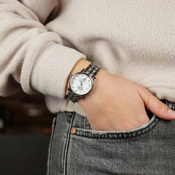 Tissot Carson Premium Automatic Lady Diamonds Silver Dial Silver Steel Strap Watch for Women - T122.207.11.036.00 Buy Now By Tissot