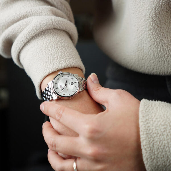 Tissot Carson Premium Automatic Lady Diamonds Silver Dial Silver Steel Strap Watch for Women - T122.207.11.036.00 Buy Now By Tissot