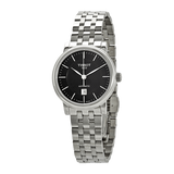 Tissot T Classic Carson Premium Automatic Lady Black Dial Silver Steel Strap Watch for Women - T122.207.11.051.00 Buy Now By Tissot