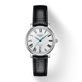 Tissot Carson Premium Automatic Lady Silver Dial Black Leather Strap Watch for Women - T122.207.16.033.00 Buy Now By Tissot