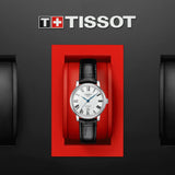 Tissot Carson Premium Automatic Lady Silver Dial Black Leather Strap Watch for Women - T122.207.16.033.00 Buy Now By Tissot