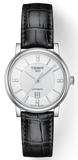 Tissot Carson Premium Lady Born to Be Brace Special Edition Silver Dial Black Leather Strap Watch for Women - T122.207.16.036.00 Buy Now By Tissot