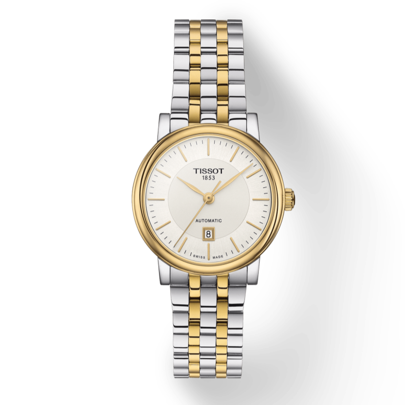 Tissot T Classic Carson Premium White Dial Two Tone Steel Strap Watch for Women - T122.207.22.031.00 Buy Now By Tissot