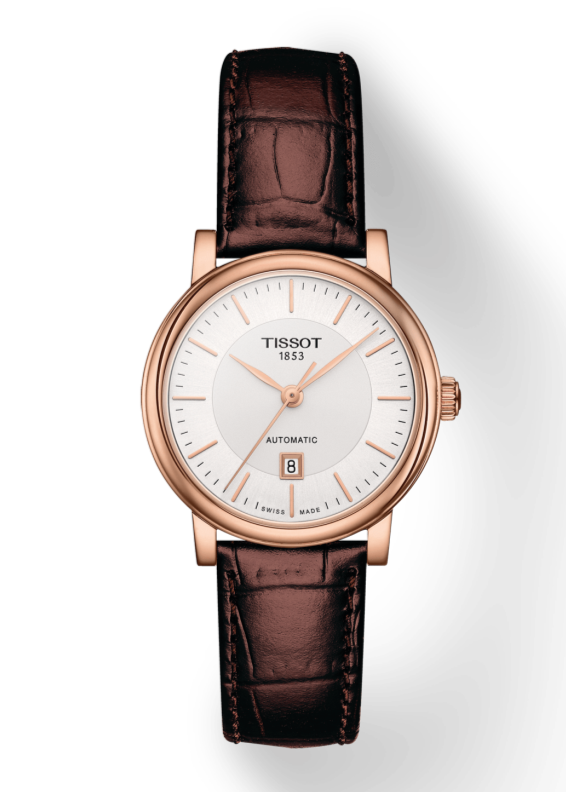 Tissot T Classic Carson Premium White Dial Brown Leather Strap Watch for Women - T122.207.36.031.00 Buy Now By Tissot