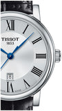 Tissot Carson Premium Lady Silver Dial Black Leather Strap Watch For Women - T122.210.16.033.00 Buy Now By Tissot