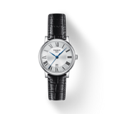 Tissot Carson Premium Lady Silver Dial Black Leather Strap Watch For Women - T122.210.16.033.00 Buy Now By Tissot