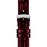 Tissot Carson Premium Lady Maroon Dial Maroon Leather Strap Watch For Women - T122.210.16.373.00 Buy Now By Tissot