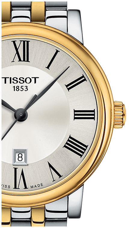 Tissot T Classic Carson Lady Premium Silver Dial Two Tone Steel Strap Watch For Women - T122.210.22.033.00 Buy Now By Tissot