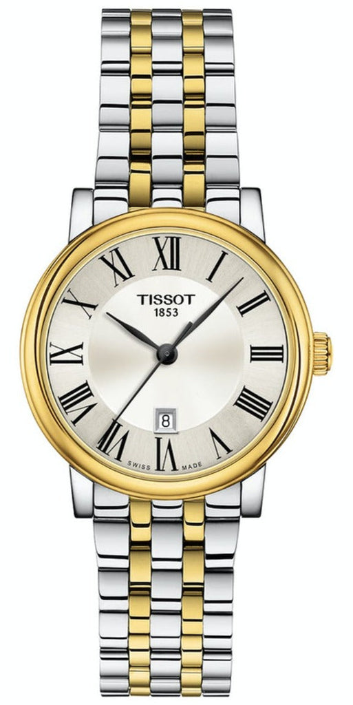Tissot T Classic Carson Lady Premium Silver Dial Two Tone Steel Strap Watch For Women - T122.210.22.033.00 Buy Now By Tissot