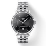 Tissot T Classic Carson Premium Powermatic 80 Black Dial Silver Steel Strap Watch For Men - T122.407.11.051.00 Buy Now By Tissot
