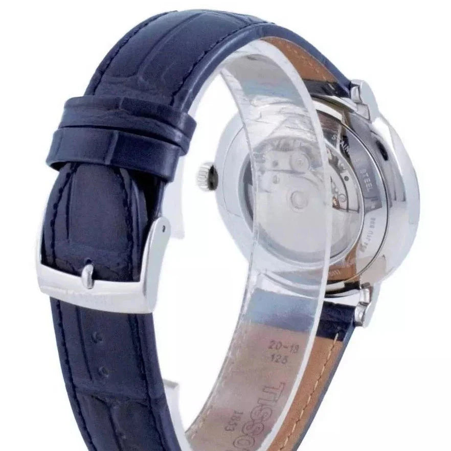 Tissot Carson Premium Powermatic 80 Blue Dial Blue Leather Strap Watch For Men - T122.407.16.043.00 Buy Now By Tissot