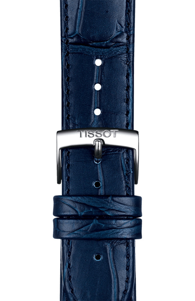 Tissot Carson Premium Powermatic 80 Blue Dial Blue Leather Strap Watch For Men - T122.407.16.043.00 Buy Now By Tissot