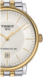 Tissot Carson Premium Powermatic 80 White Dial Two Tone Steel Strap Watch For Men - T122.407.22.031.00 Buy Now By Tissot