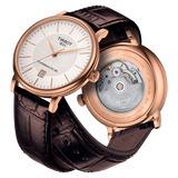 Tissot Carson Premium Powermatic 80 White Dial Brown Leather Strap Watch For Men - T122.407.36.031.00 Buy Now By Tissot