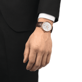 Tissot Carson Premium Powermatic 80 White Dial Brown Leather Strap Watch For Men - T122.407.36.031.00 Buy Now By Tissot