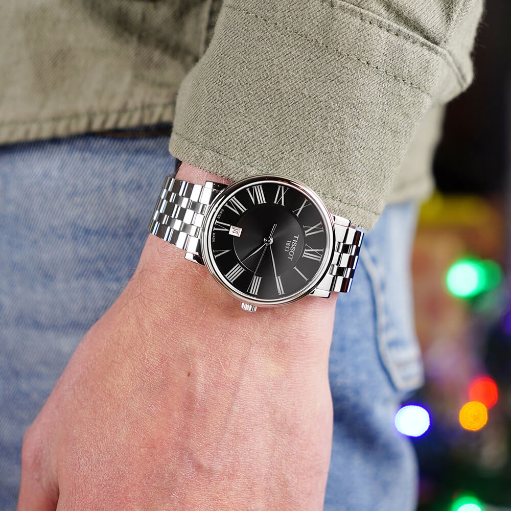 Tissot Carson Premium Black Dial Silver Steel Strap Watch For Men - T122.410.11.053.00 Buy Now By Tissot