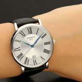 Tissot Carson Premium Silver Dial Black Leather Strap Watch For Men - T122.410.16.033.00 Buy Now By Tissot