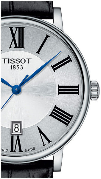 Tissot Carson Premium Silver Dial Black Leather Strap Watch For Men - T122.410.16.033.00 Buy Now By Tissot