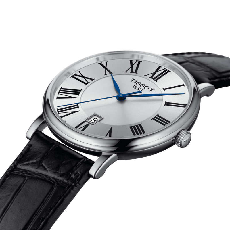 Tissot Carson Premium Silver Dial Black Leather Strap Watch For Men - T122.410.16.033.00 Buy Now By Tissot