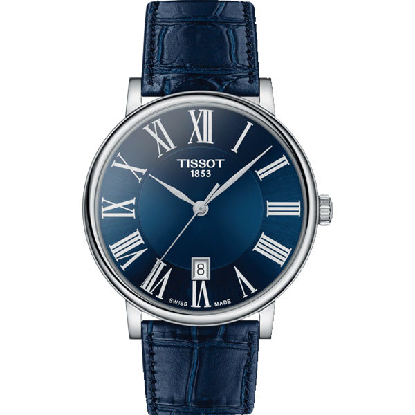 Tissot Carson Premium Blue Dial Blue Leather Strap Watch For Men - T122.410.16.043.00 Buy Now By Tissot