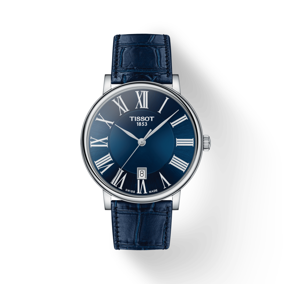 Tissot Carson Premium Blue Dial Blue Leather Strap Watch For Men - T122.410.16.043.00 Buy Now By Tissot