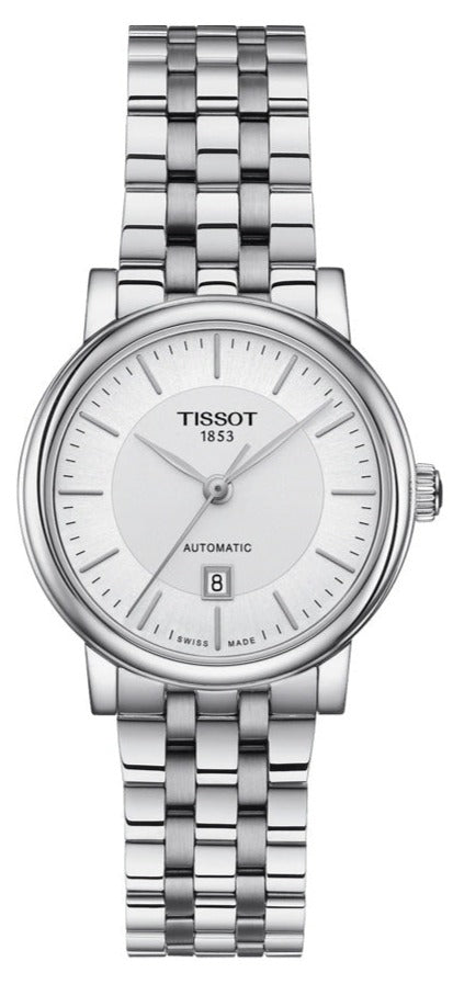 Tissot T Classic Carson Premium Silver Dial Silver Steel Strap Watch for Women - T122.207.11.031.00 Buy Now By Tissot