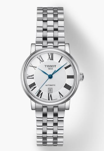 Tissot T Classic Carson Premium Automatic Lady Silver Dial Silver Steel Strap Watch for Women - T122.207.11.033.00 Buy Now By Tissot