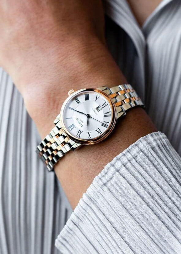 Tissot Carson Premium Powermatic 80 Silver Dial Two Tone Steel Strap Watch For Men - T122.407.22.033.00 Buy Now By Tissot