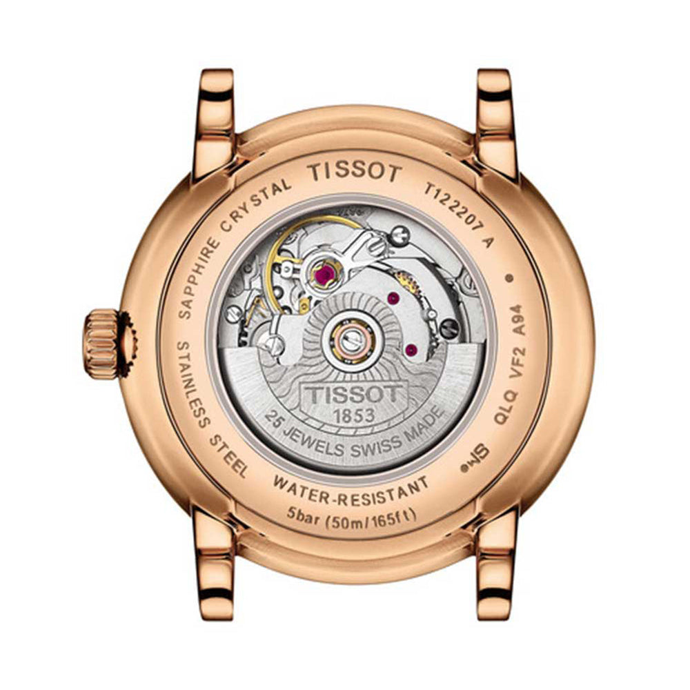 Tissot T Classic Carson Premium White Dial Rose Gold Steel Strap Watch for Women - T122.207.33.031.00 Buy Now By Tissot