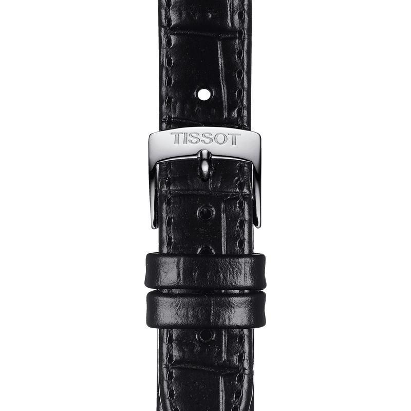 Tissot Carson Premium Lady Silver Dial Black Leather Strap Watch For Women - T122.210.16.033.00 Buy Now By Tissot
