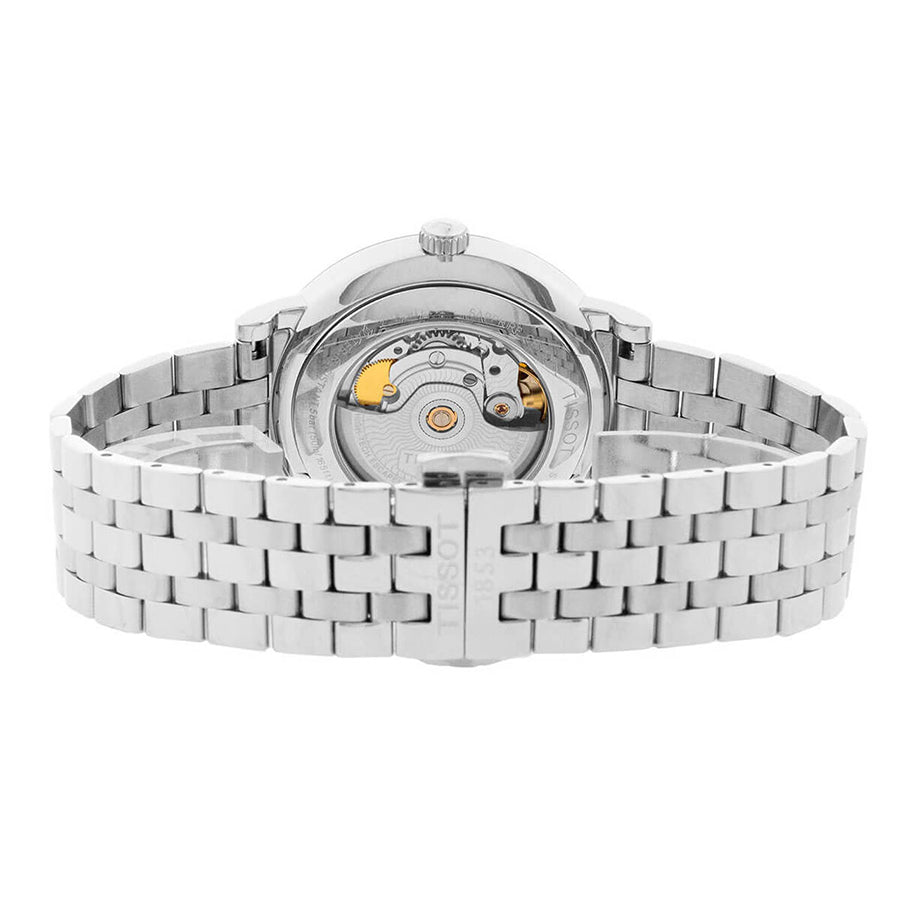 Tissot T Classic Carson Premium Powermatic 80 Black Dial Silver Steel Strap Watch For Men - T122.407.11.051.00 Buy Now By Tissot