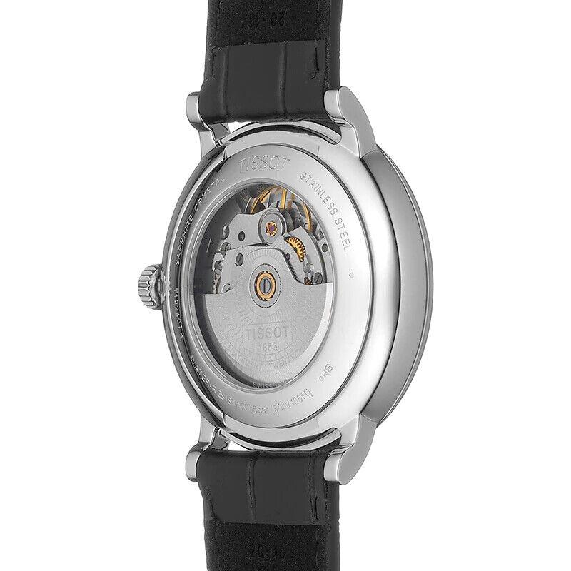 Tissot Carson Premium Powermatic 80 Black Dial Black Leather Strap Watch For Men - T122.407.16.051.00 Buy Now By Tissot