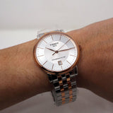 Tissot Carson Premium Powermatic 80 White Dial Two Tone Steel Strap Watch For Men - T122.407.22.031.01 Buy Now By Tissot