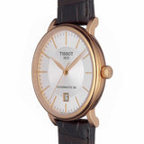 Tissot Carson Premium Powermatic 80 White Dial Brown Leather Strap Watch For Men - T122.407.36.031.00 Buy Now By Tissot