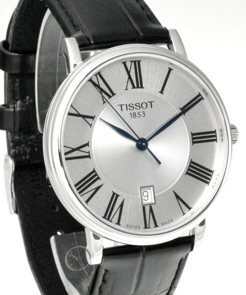 Tissot Carson Premium Silver Dial Black Leather Strap Watch For Men - T122.410.16.033.00 Buy Now By Tissot
