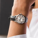 Tissot Carson Premium Lady Silver Dial Black Leather Strap Watch For Women - T122.210.16.033.00 Buy Now By Tissot