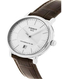Tissot T-Classic Powermatic 80 Silver Dial Brown Leather Strap Watch For Men - T122.407.16.031.00 Buy Now By Tissot