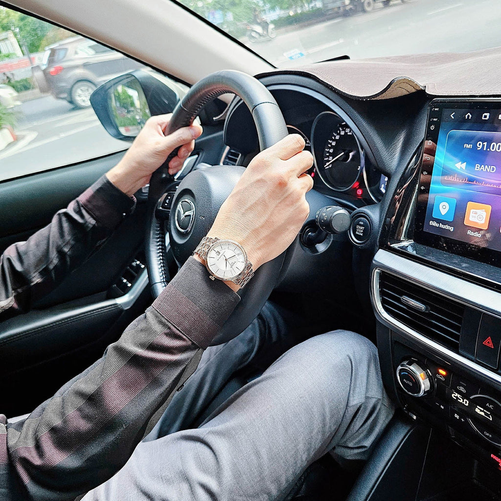 Tissot T Classic Carson Premium Automatic White Dial Rose Gold Steel Strap Watch for Men - T122.407.33.031.00 Buy Now By Tissot