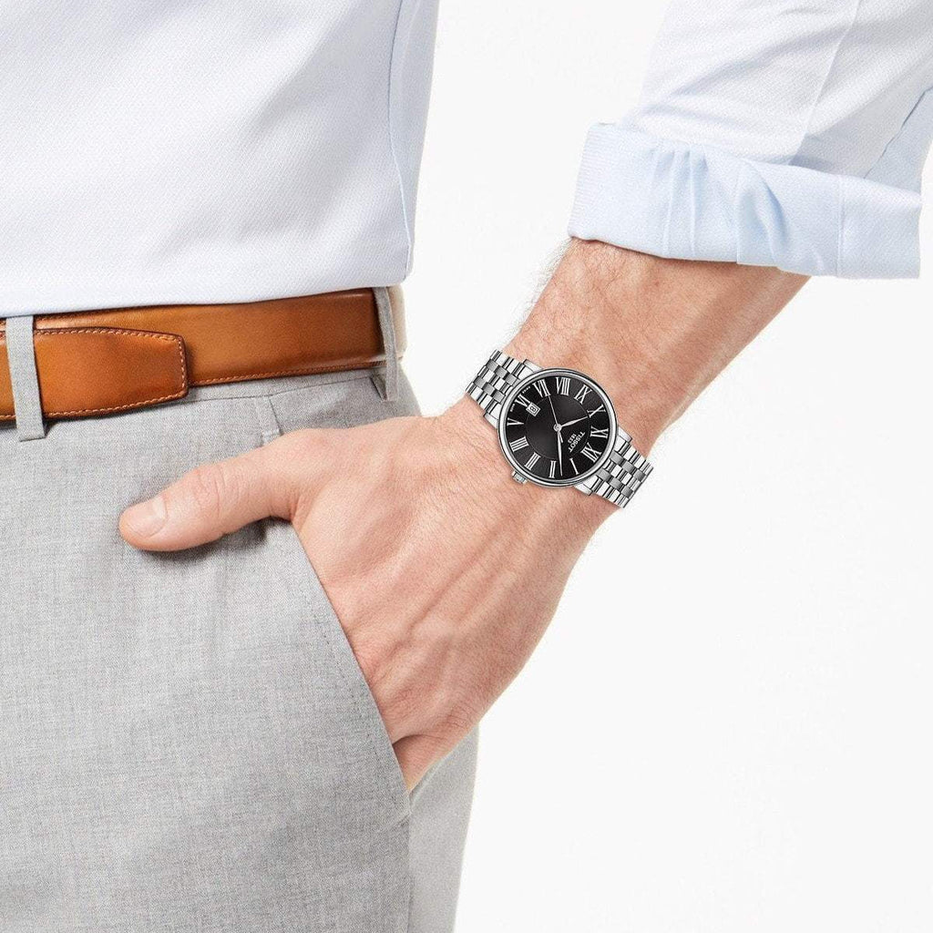 Tissot Carson Premium Black Dial Silver Steel Strap Watch For Men - T122.410.11.053.00 Buy Now By Tissot