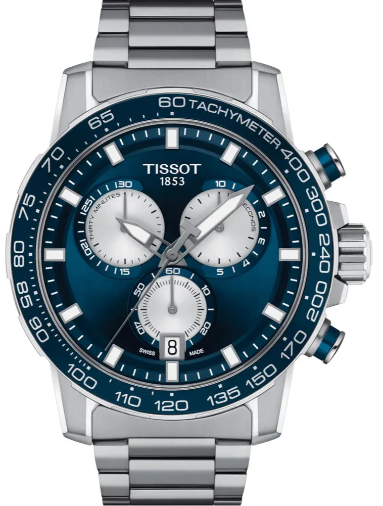 Tissot Supersport Chrono Blue Dial Silver Steel Strap Watch For Men - T125.617.11.041.00 Buy Now By Tissot