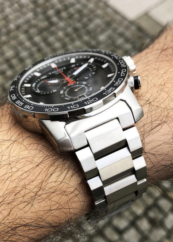 Tissot Supersport Chrono Black Dial Silver Steel Strap Watch For Men - T125.617.11.051.00 Buy Now By Tissot