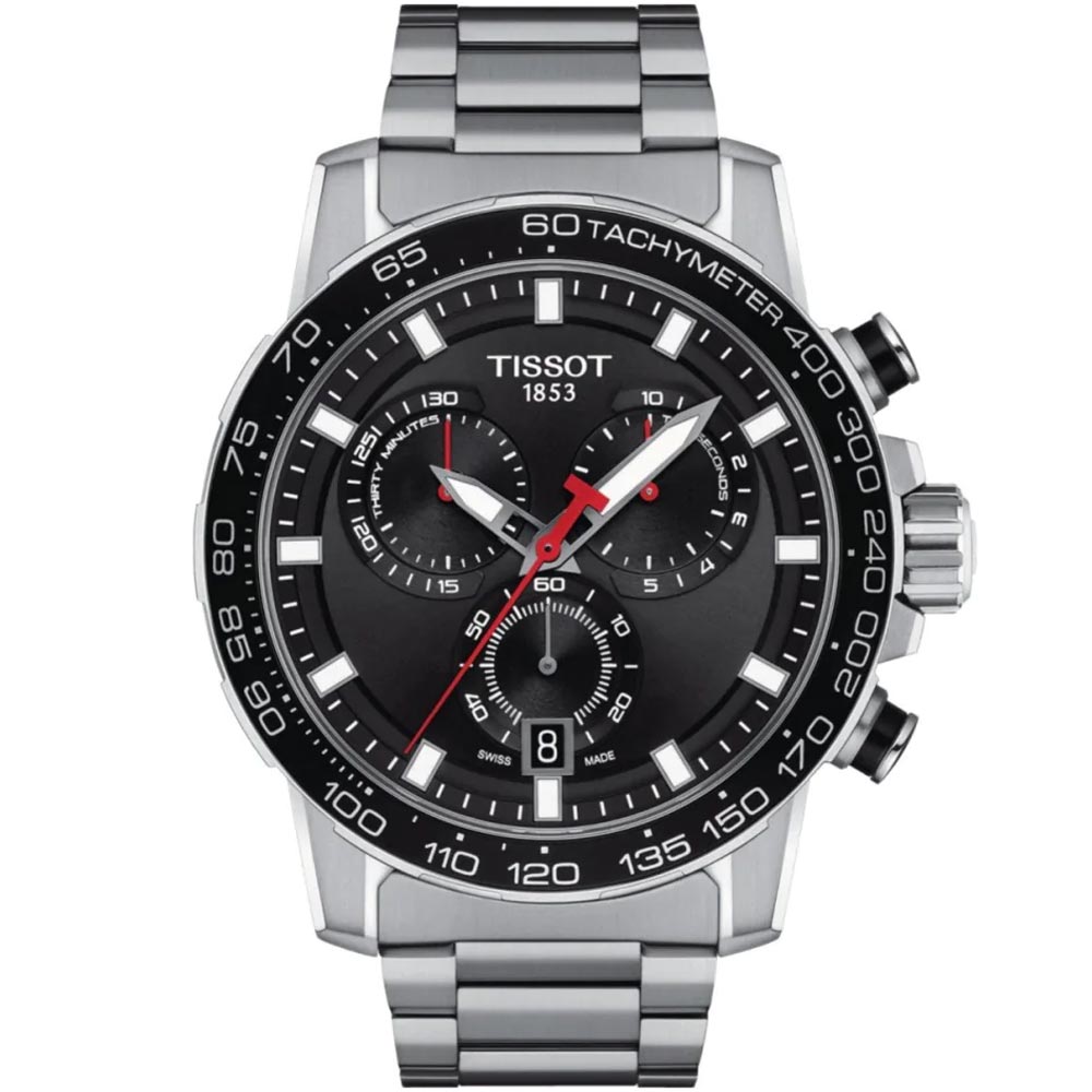 Tissot Supersport Chrono Black Dial Silver Steel Strap Watch For Men - T125.617.11.051.00 Buy Now By Tissot