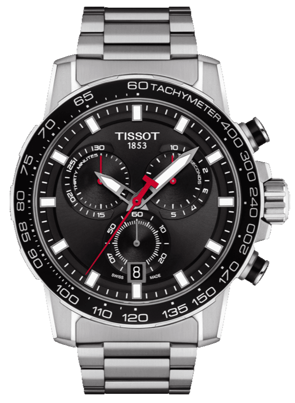 Tissot Supersport Chrono Black Dial Silver Steel Strap Watch For Men - T125.617.11.051.00 Buy Now By Tissot