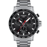 Tissot Supersport Chrono Black Dial Silver Steel Strap Watch For Men - T125.617.11.051.00 Buy Now By Tissot