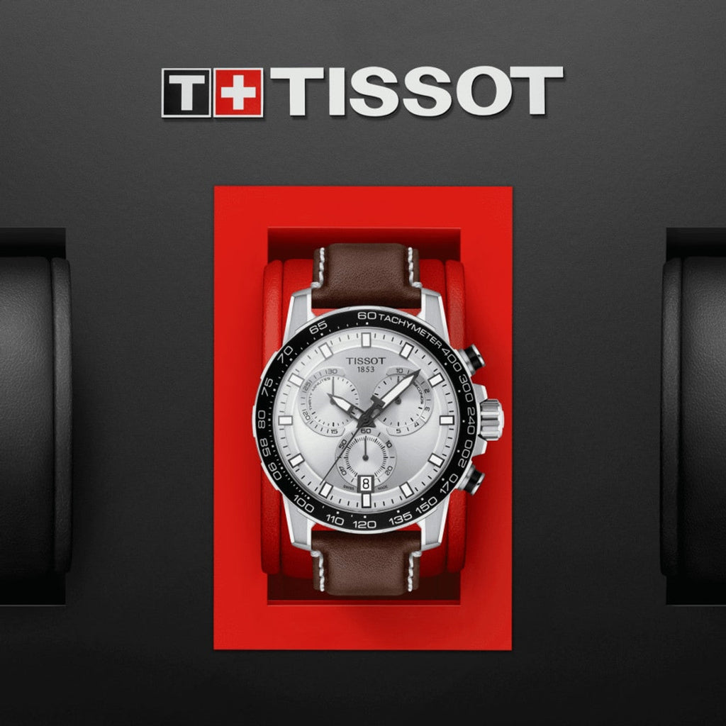 Tissot Supersport Chrono Silver Dial Brown Leather Strap Watch for Men - T125.617.16.031.00 Buy Now By Tissot